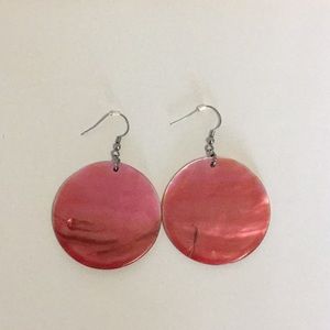 Lucite circle earrings